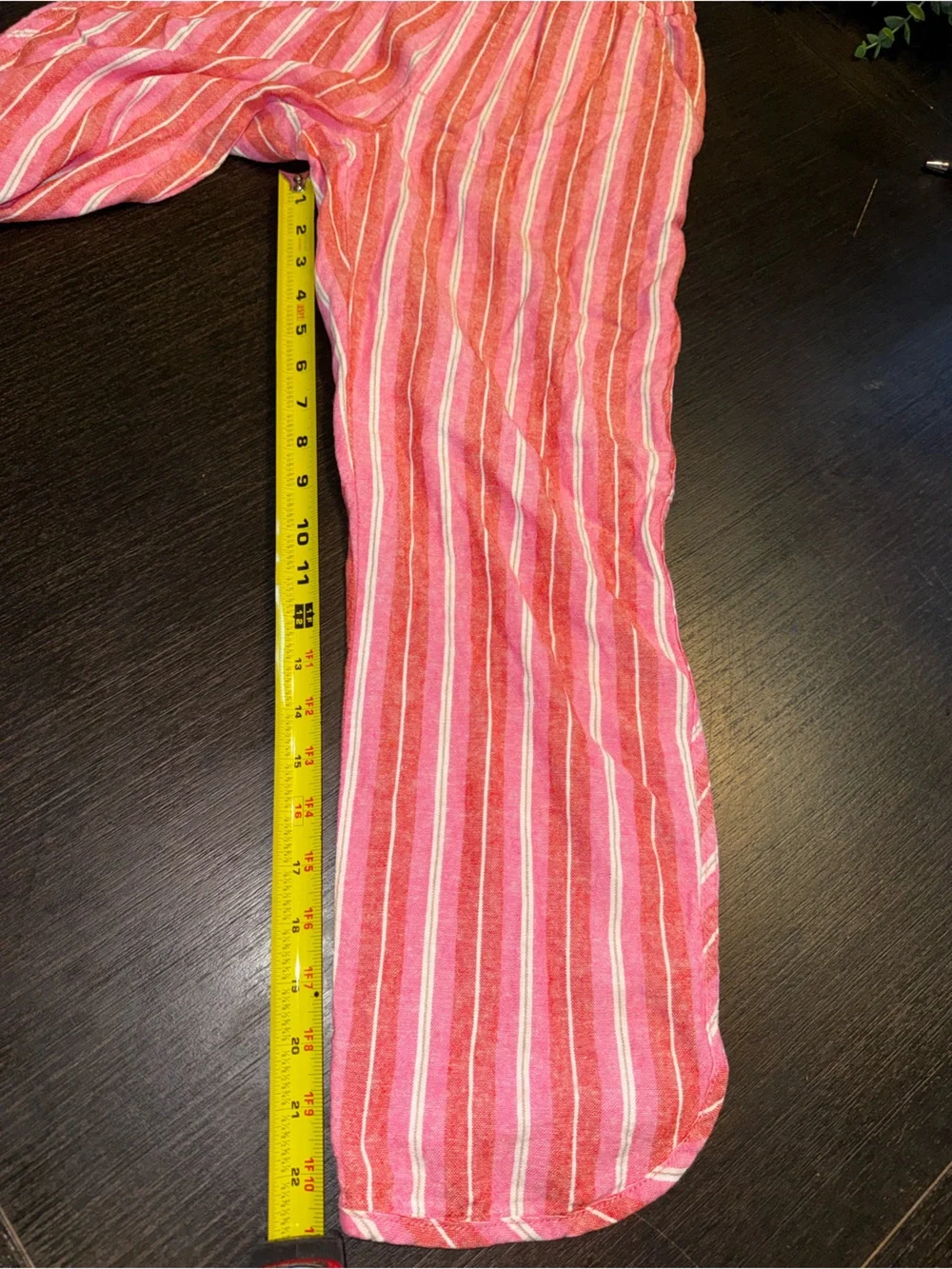 Girls Pink Striped 2-Piece Linen Blend Outfit Sleeveless